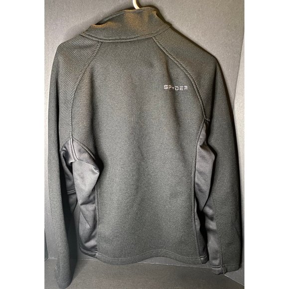 Spyder Sweater 1/2 Zip Jacket Mens M Black 199306 Winter Sports - Picture 5 of 7